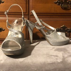 Silver Sparkle Heels